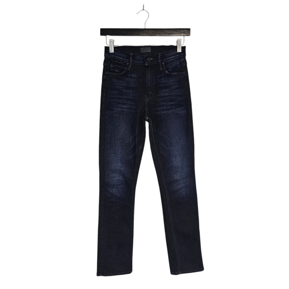 MOTHER The Mid Rise Dazzler Ankle High Straight Leg Dark Blue Jeans 25 Preowned